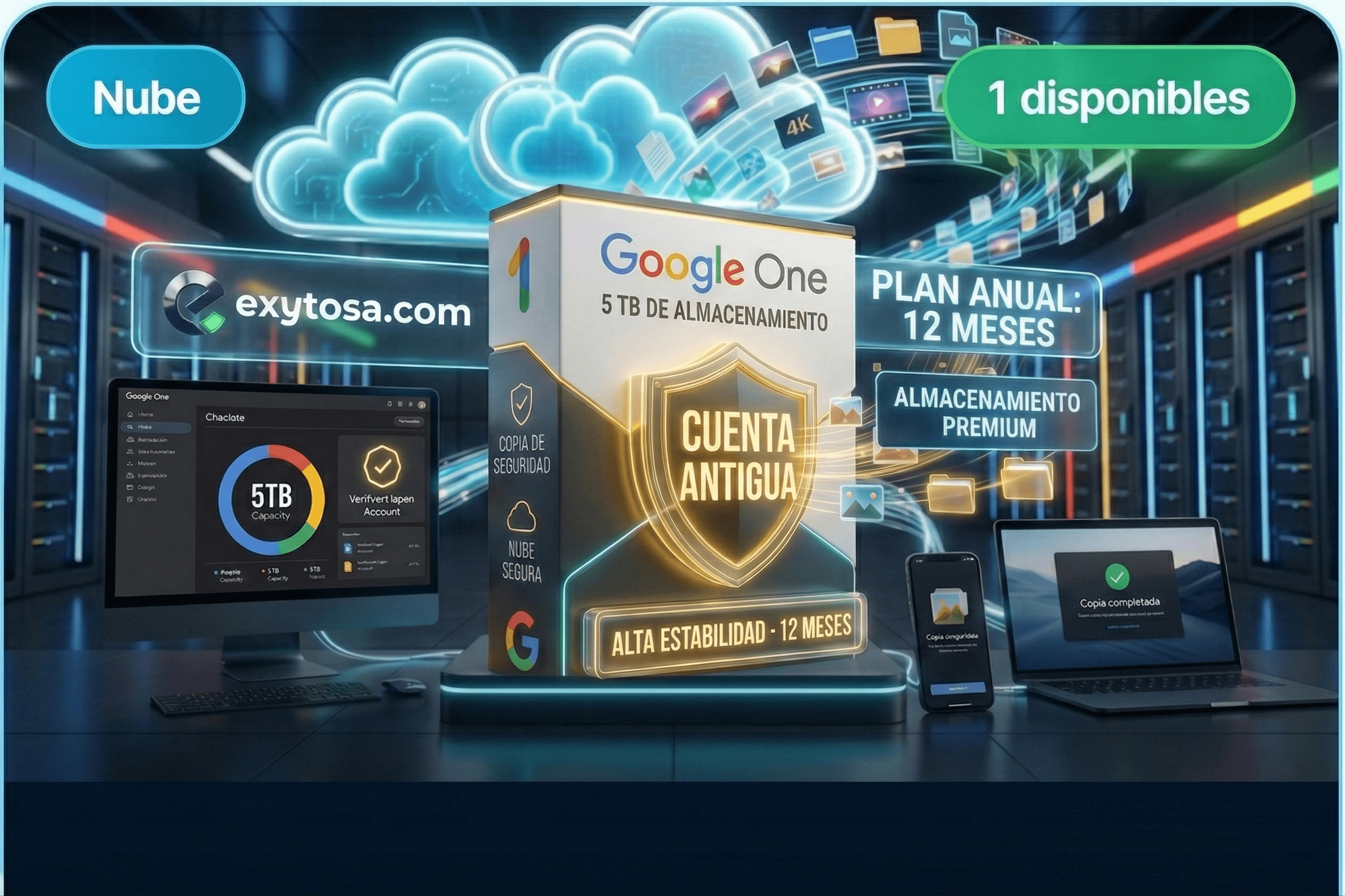 Google One 5TB x 12M – Correo Antiguo